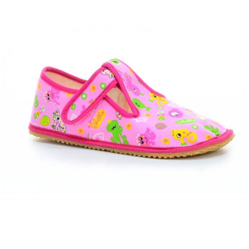 Levně Dívčí barefoot papuče PINK FISH, Beda růžová 31 dívky