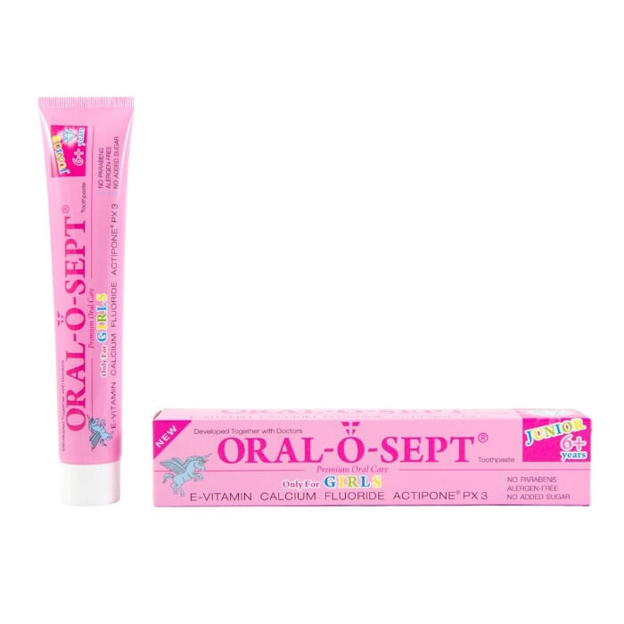 Levně ORAL-O-SEPT zubní pasta JUNIOR 6+ PRO HOLČIČKY 75 ml