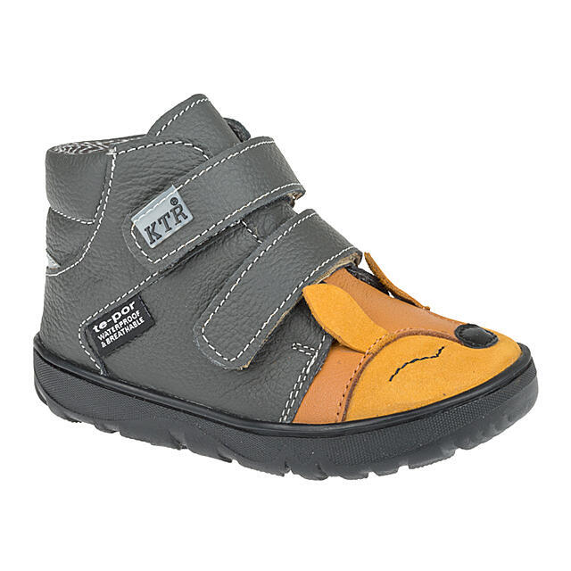 Levně Celoroční dětská obuv SRNA KTR - šedá/žlutá šedá 20 unisex