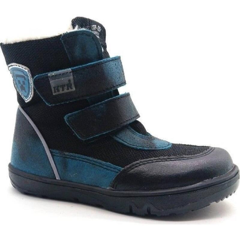 Levně Chlapecká barefoot zimní obuv SN2408 blue, KTR modrá 23 chlapci
