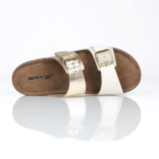 Dámské pantofle MALLORCA beige gold, Batz