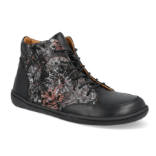 Dámská bare kotníková obuv 404490 Black flower, KTR