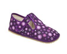 Dívčí barefoot papuče VIOLET FLOWER, Beda
