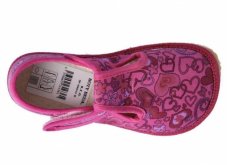 Dívčí barefoot papuče BF 060010/W HEARTS, Beda