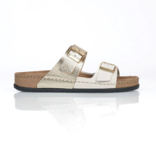 Dámské pantofle MALLORCA beige gold, Batz