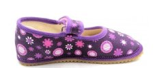 Dívčí barefoot bačkůrky - fialové kvítko - BEDA