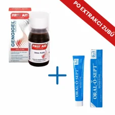 Sada po extrakci zubů GENGIGEL First Aid + ORAL-O-SEPT SENSITIVE zubní pasta