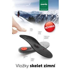Zimní ortopedické vložky do bot se skeletem, Svorto 021