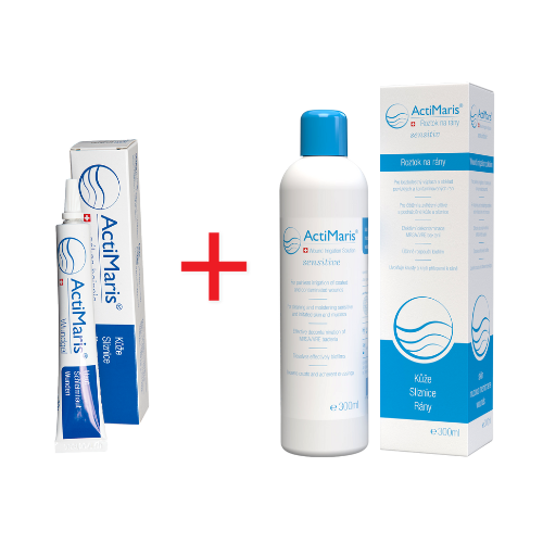 ActiMaris gel 20 g + Sensitiv roztok 300 ml na citlivé rány