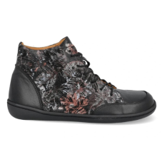 Dámská bare kotníková obuv 404490 Black flower, KTR