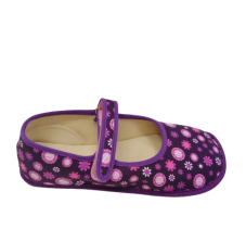 Dívčí barefoot bačkůrky - fialové kvítko - BEDA