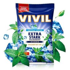 VIVIL Extra silný mentol + vit.C bez cukru 60g