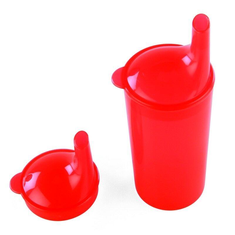Levně Hrnek s pítkem HA 4262, 250 ml červená