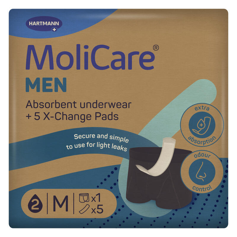Levně Absorbční prádlo Molicare MEN 1 ks + vložky X-Change 5 ks M