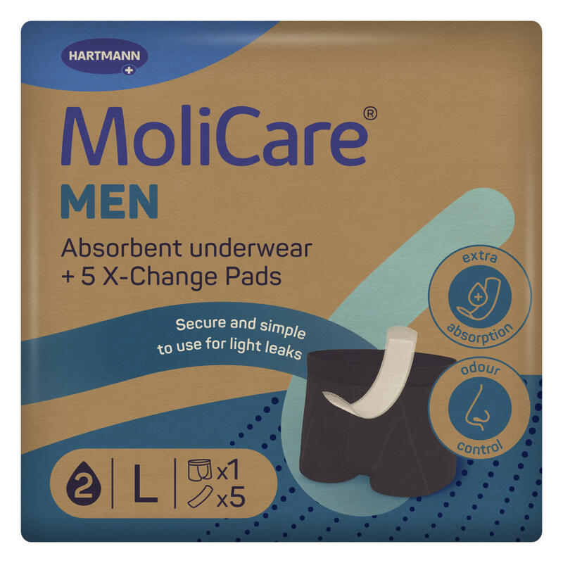 Levně Absorbční prádlo Molicare MEN 1 ks + vložky X-Change 5 ks L