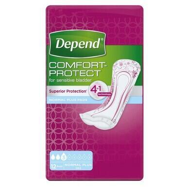 Levně Inkontinenční vložky Depend Normal plus pro ženy, 12ks