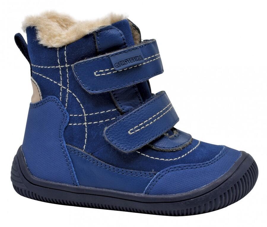 Levně Dětská barefoot zimní obuv RAMOS Blue, Protetika modrá 27 chlapci