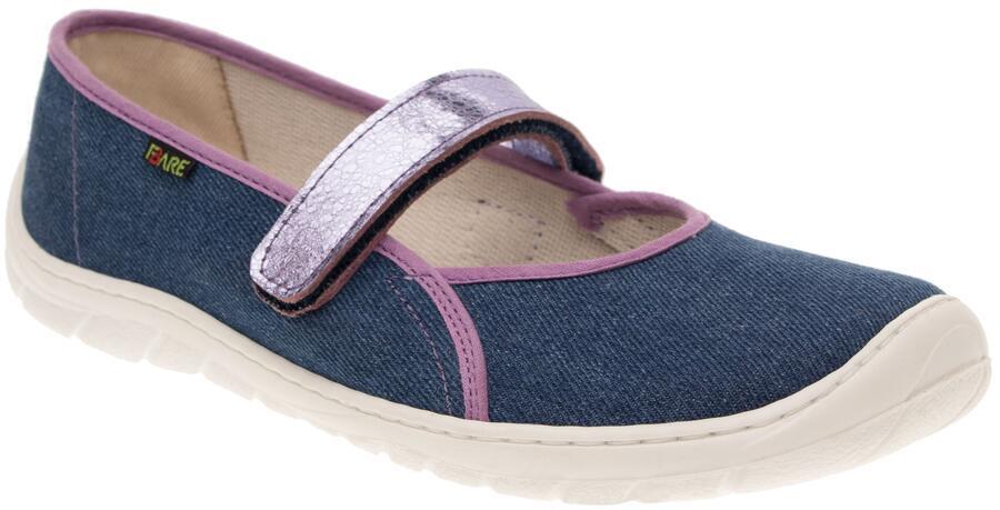Levně Dívčí barefoot přezůvky 5303401, FARE modrá 35 dívky