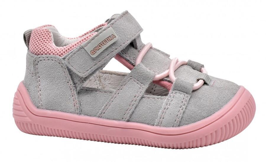 Levně Dívčí barefoot sandály KENDY Grey, Protetika šedá 29 dívky