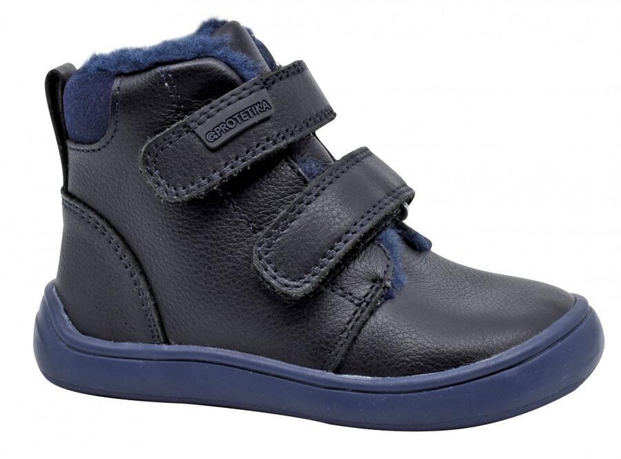 Levně Dětské zimní barefoot boty DENY Black, Protetika černá 35 chlapci