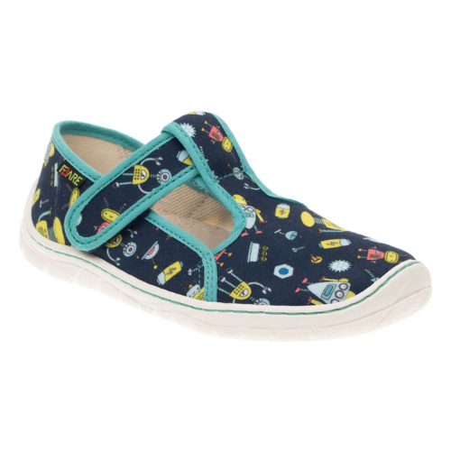 Levně Chlapecké barefoot papuče 5102433, FARE BARE modrá 27 chlapci