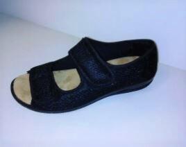 Levně Dámské zdravotní sandály s plnou patou černá 41 ženy