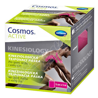 Levně Cosmos Active - Kinezio tejpovací páska 5 cm x 5 m růžová 5 cm x 5 m