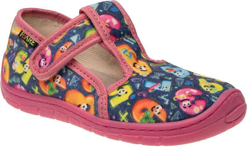 Levně Dívčí barefoot papuče 5202451, Fare růžová 32 dívky